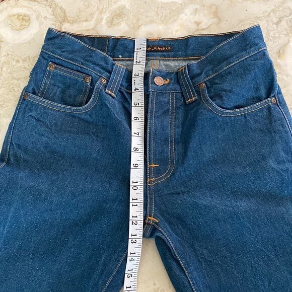 Nudie Grim Tim Organic Dry Greencast 100% Cotton Denim Jeans - 30”W 27”L - Picture 9 of 10